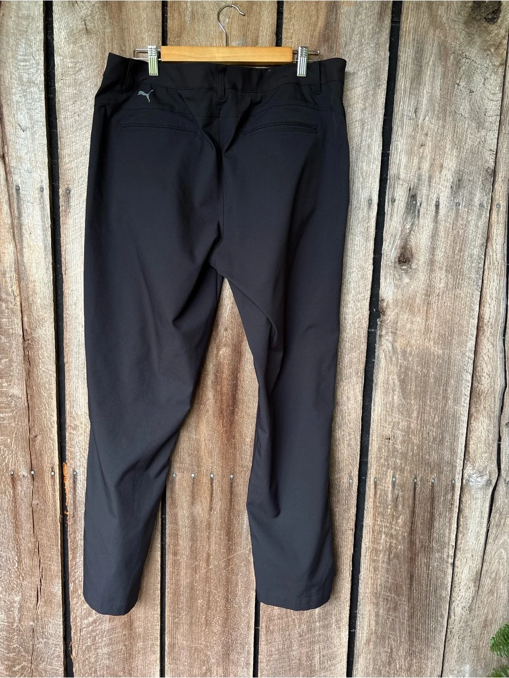 PUMA Men’s Golf Pants Black Stretch Performance Flat Front 38x30 Approx Travel